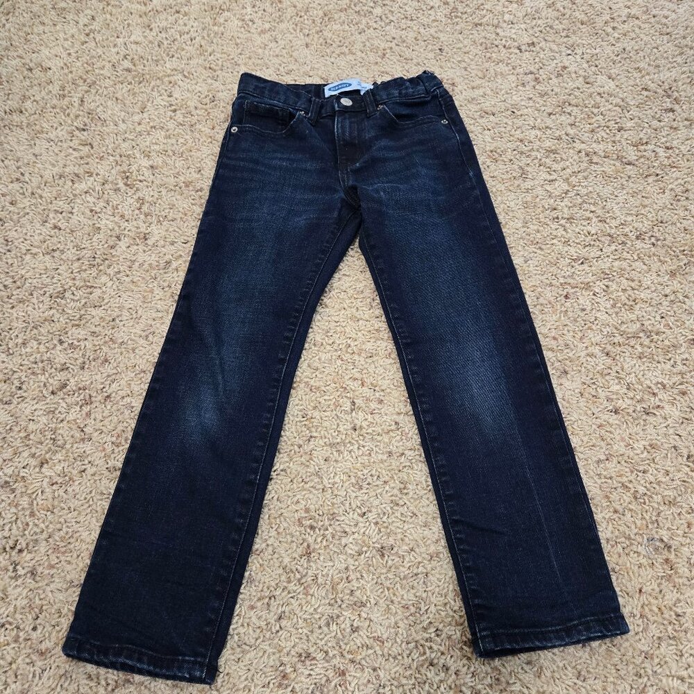 Old Navy Boys Jeans Slim Taper Built-In Flex w/Adjustable Waist Size 7‎ NWOT